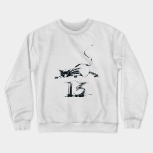 Black Cat Ink Crewneck Sweatshirt